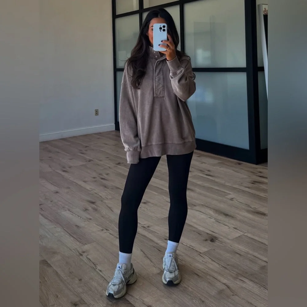 Women’s Movement Mock Neck Pullover — Mocha - Picture 2 of 5